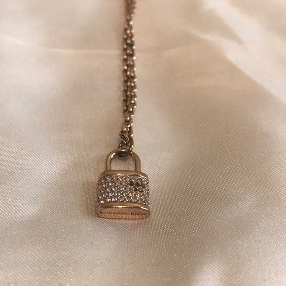 Michael Kors Rose Gold Necklace with Purse Charm - Picture 3 of 5